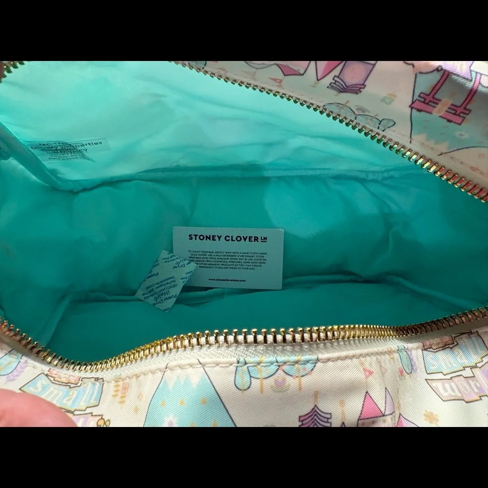Disney Parks Stoney Clover Lane It’s a Small World Allover Print Pouch NWT